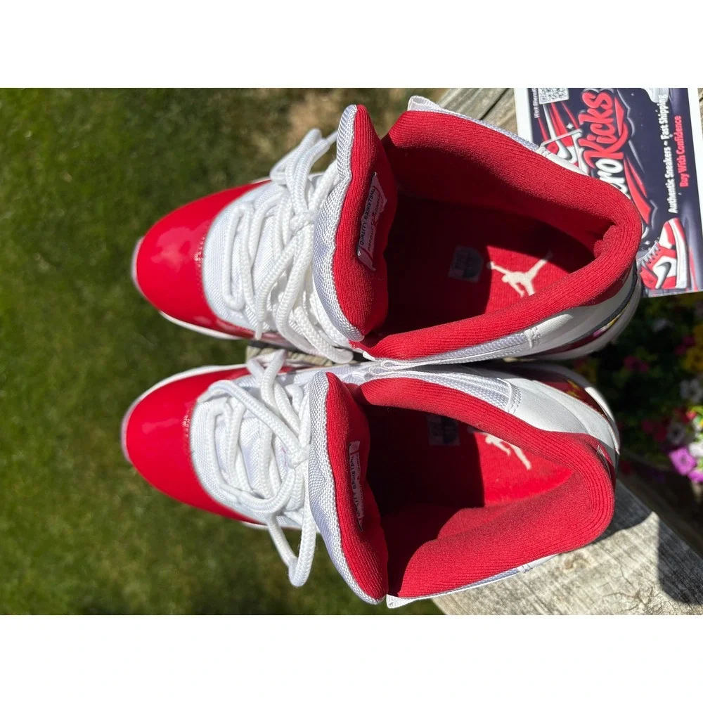Air Jordan 11 Retro Cherry Varsity Red White CT8012-116 Mens‎ Basketball Shoes